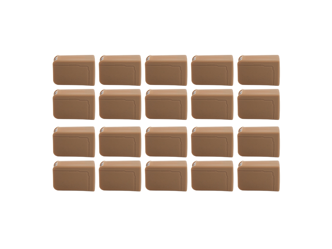 20 Protectores De Esquina De Silicona Duraderos En Forma De U Para Muebles De Bebé - Marrón