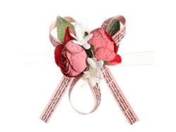 Ramillete Floral de flores para muñeca de boda, 2 uds., con rosa y hoja para mano NEVEANCE