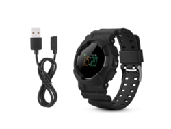 Reloj Inteligente (monitoreo De Sueño, Monitoreo De Frecuencia Cardíaca Deportiva) Podómetro Bluetooth Impermeable Para Ios Android Negro