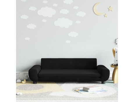 MAISON EXCLUSIVE Sofá para niños de terciopelo negro 100x54x33 cm