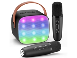 Micrófono Karaoke Doble Bt, Regalo Navidad 3-12 Años, Altavoz Portátil Niños Y Adultos.