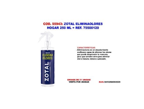 Zotal eliminaolores hogar 250 ml 75500120