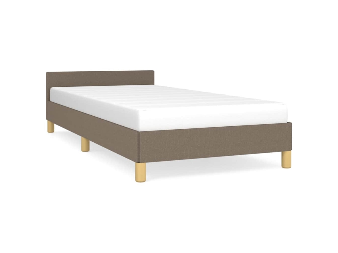 Maison Exclusive - Estructura De Cama Con Cabecero Sin Colchón Tela Taupe 90x190cm
