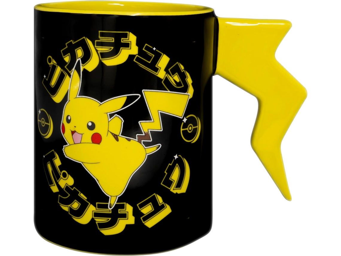 Caneca Asa 3D Rayo Pikachu Pokemon 500 Ml