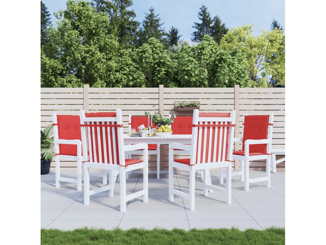 Soportes lumbares para sillas de jardín, 6 unidades, en color rojo Oxford HARLANV1