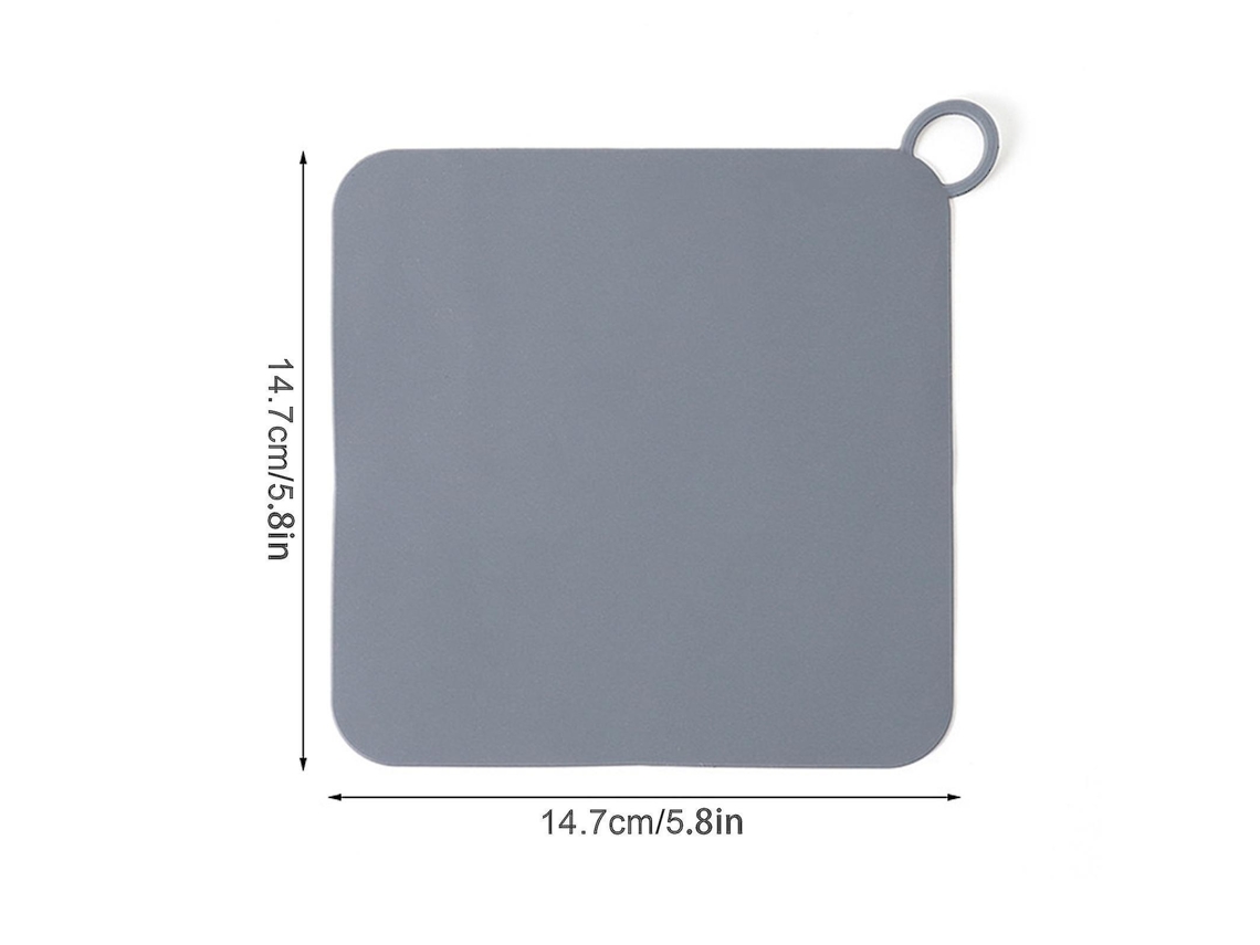 Tapa Desodorizante Silicona Anti-olor Para Drenaje Baño Cocina Suave Duradera Blanca Gris 14,7*14,7 Cm Gris
