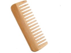 Peine De Bambú Antiestático De Dientes Anchos Para Cabello Largo Y Para Combatir La Caída Del Cabello.