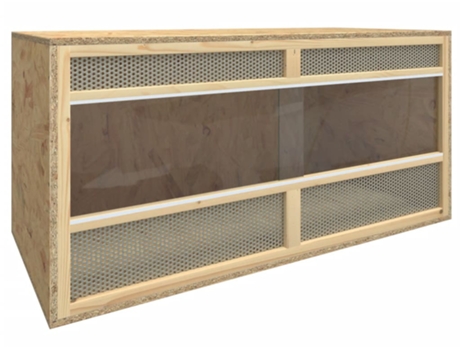 vidaXL Terrario de madera contrachapada 100x47x47 cm