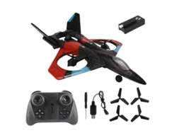 Avión Teledirigido Con Luz Led De 2,4 Ghz, Súper Planeador, Ideal Como Regalo De Cumpleaños Para Niños Y Niñas, Color Rojo Y Con Una Sola Batería.