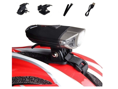 Luz para casco de bicicleta 300 lúmenes Luz para casco de bicicleta Led 3 modos Usb recargable ENZONS Accesorios para bicicleta Pr-Black