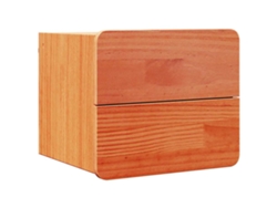 Maison Exclusive - Mesita De Noche Con Cajón Marrón Cera 39 X 34 X 33 Cm