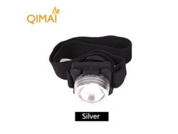 Linterna recargable por USB con auriculares para pesca nocturna al aire libre y equitación, iluminación impermeable Mdug (plateada)