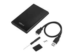 Caja Externa Para Ssd Sata De 2.5 Pulgadas, Aleación De Aluminio, Carcasa De Disco Duro Usb 3.0, Color Negro