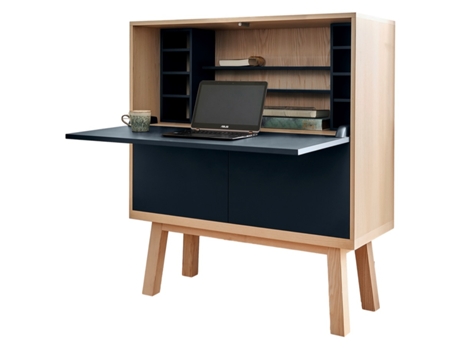 Grande Escritorio MON PETIT MEUBLE FRANÇAIS de Madera Con Almacenamiento 120 cm de Ancho
