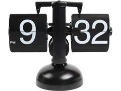 Reloj de sobremesa plegable, estilo retro, funciona con pilas, color negro YANYXR