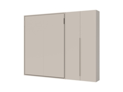 Cama Doble Escamoteable Vertical Versia 160 Con Armario Derecho 2 Puertas Clay
