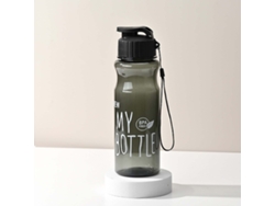 (negro) Botella De Agua Deportiva Creativa, Gran Capacidad, Reutilizable, Resistente A La Corrosión.
