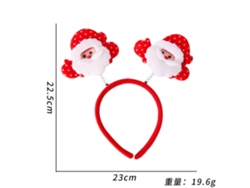 Diadema navideña con cuernos, accesorio navideño brillante, ideal para fiestas, cosplay y uso diario Aeuzwr (Estilo 48)