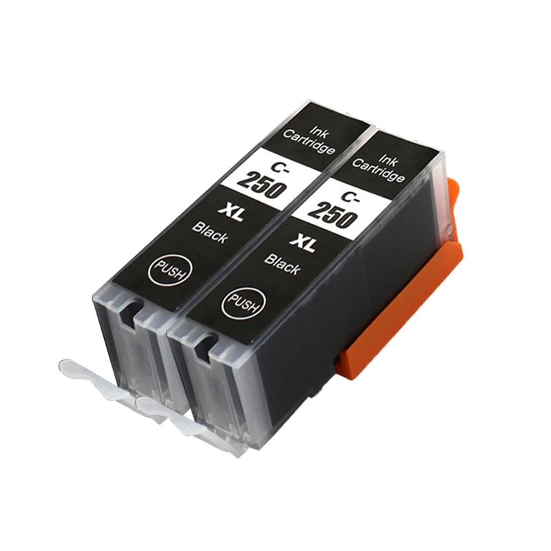 2 Cartuchos De Tinta Negra pgi250 Pgi-250 Cli-251 Para Canon Pixma Mg5420 Mg5422 Mg5520 Mg5522 Mg6420 Ip7220 Mx722 Mx922 Ix6820