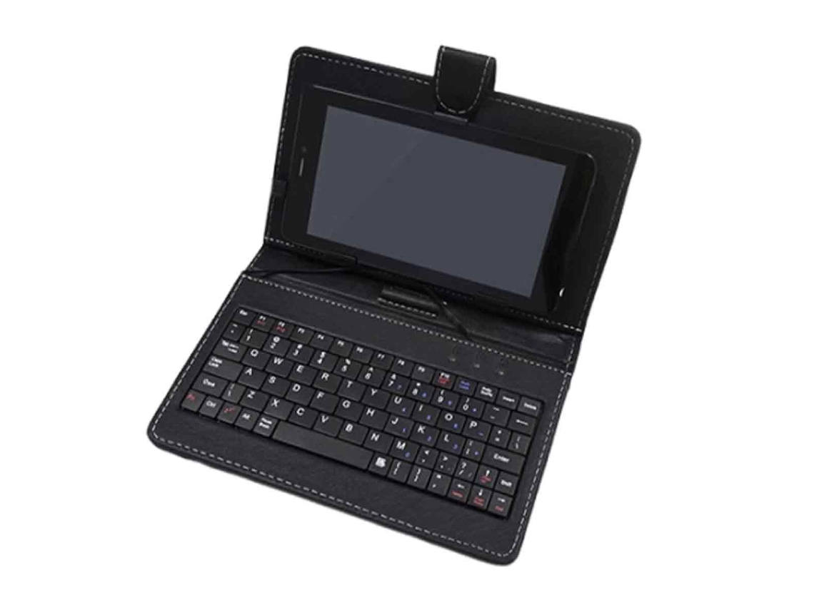 Transformación de tableta, cubierta de teclado para tableta con diseño universal y soporte integrado para soporte convertible y uso en la oficina en casa.