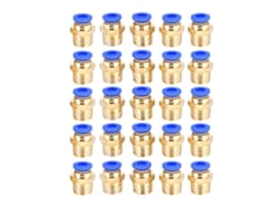 25 Peças Conector Macho Rápido Neumático Adaptador De Conexões Rápidas De Ar Pc6-02 G1/4