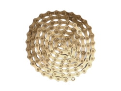 Cadena De Bicicleta De 10 Velocidades, Acero De Alto Carbono, Perfil Hueco, Para Bicicletas De Montaña Y De Carretera, Color Dorado.
