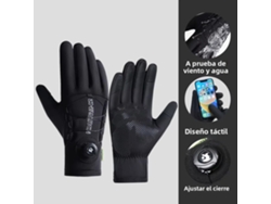 (xl) Guantes De Ciclismo De Invierno Para Hombre, Palma Ajustable, Pantalla Táctil Antideslizante, Impermeables Y A Prueba De Viento