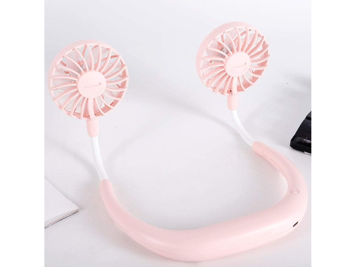 Mini Ventilador Portátil Colgante Para El Cuello Plegable Exteriores Con Puerto De Carga Usb Mini