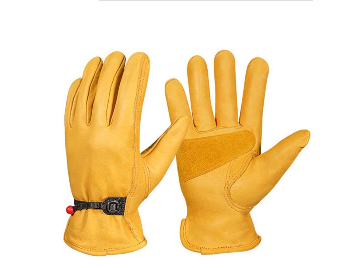 Guantes De Trabajo Anti-deslizantes Ajustables Suaves De Piel Falsa Para Jardinería, Equitación Y Reparación Automotriz