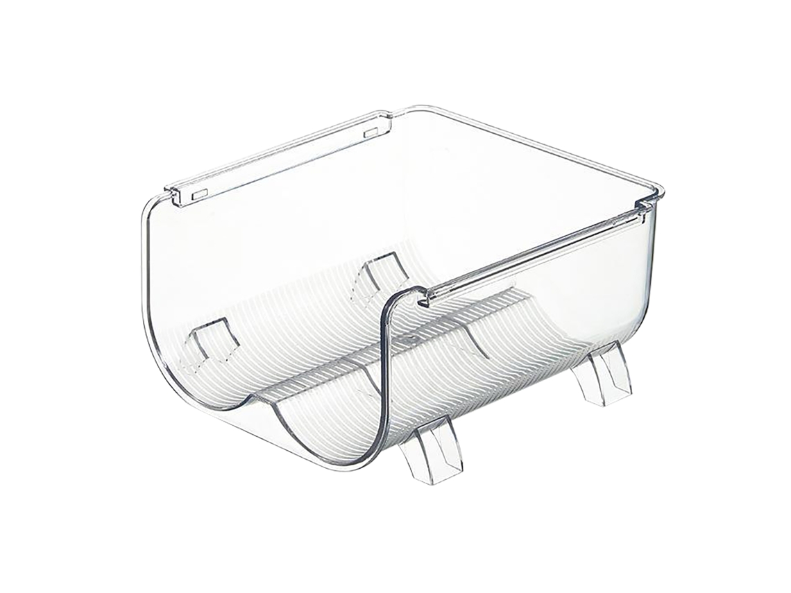 Organizador De Botellas De Agua Transparente Apilable Con 2 Ranuras Para Vasos Térmicos.