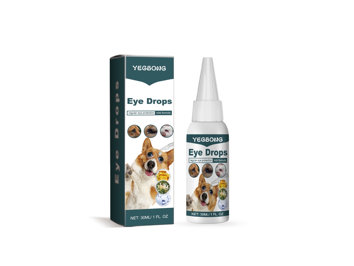 Gotas oftálmicas Yegbong para eliminar manchas y lágrimas en perros y gatos.