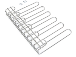 EMUCA Portavasos para Mueble Supra 5 Filas - Longitud 320mm - Acero - Cromo