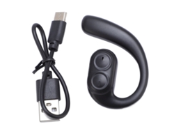Fone De Ouvido Sem Fio Open Wearable Estéreo Lx09 Com Gancho Na Orelha Direita Efeito De Som Panorâmico 360 Graus Preto