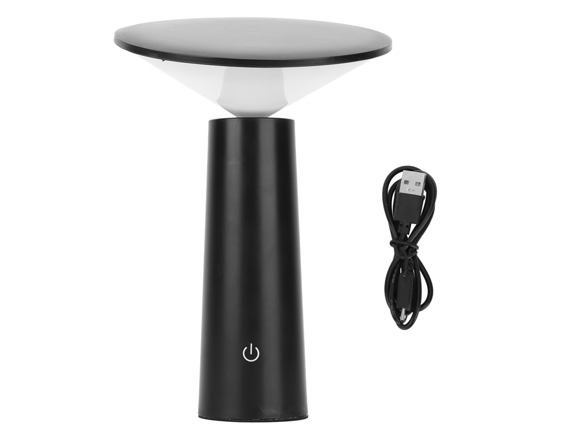 2026-lámpara De Mesa Led Recargable Con Control Táctil, Ajustable, Protección Ocular Y Batería, Negra