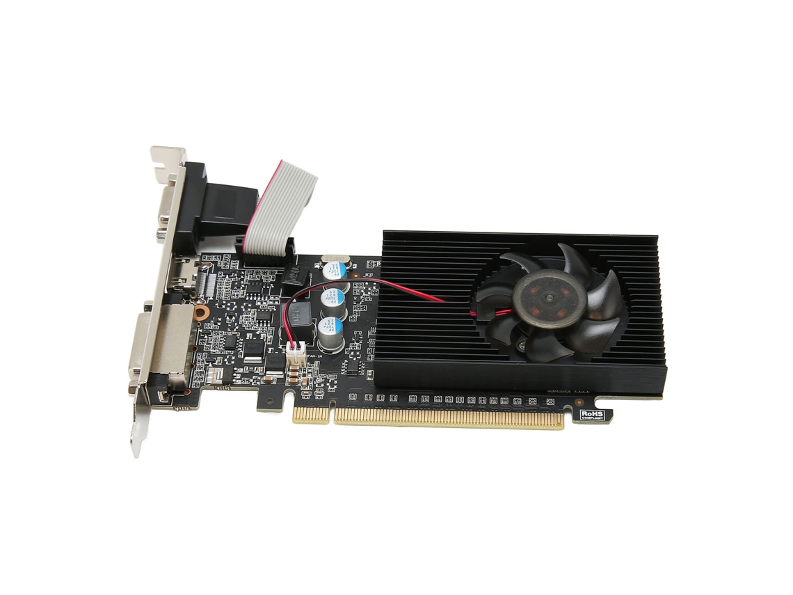 Tarjeta Gráfica Gt610 1gd3 De 64 Bits, 810 Mhz/1000 Mhz, 2560x1600 Para Oficina Y Juegos.