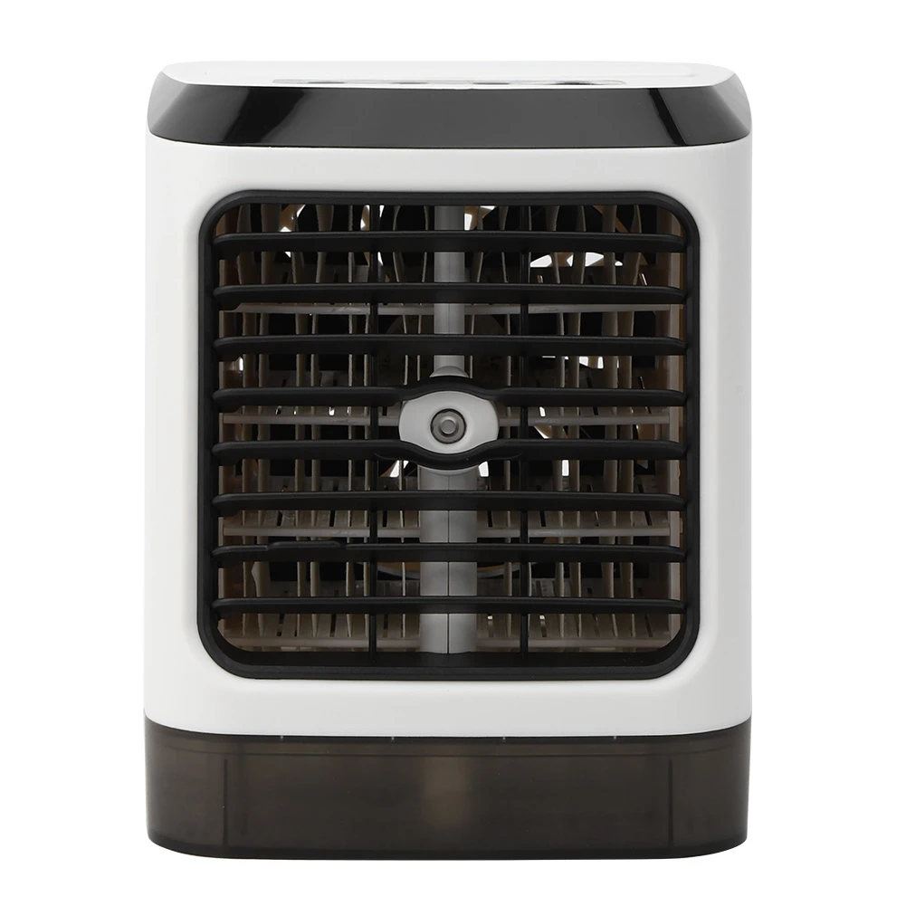 Ventilador De Aire Acondicionado Usb (blanco) Con Humidificador Y Luz Led.