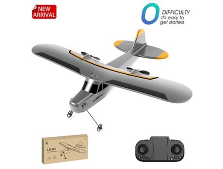 B3 RC Drone, Aeronave de espuma con luz LED (2 baterías - Duración de la batería: 10 min - Gris)