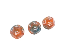 Juego De 3 Dados Astrológicos De 12 Caras Con Diseño De Runas Brillantes Para Juegos De Mesa.