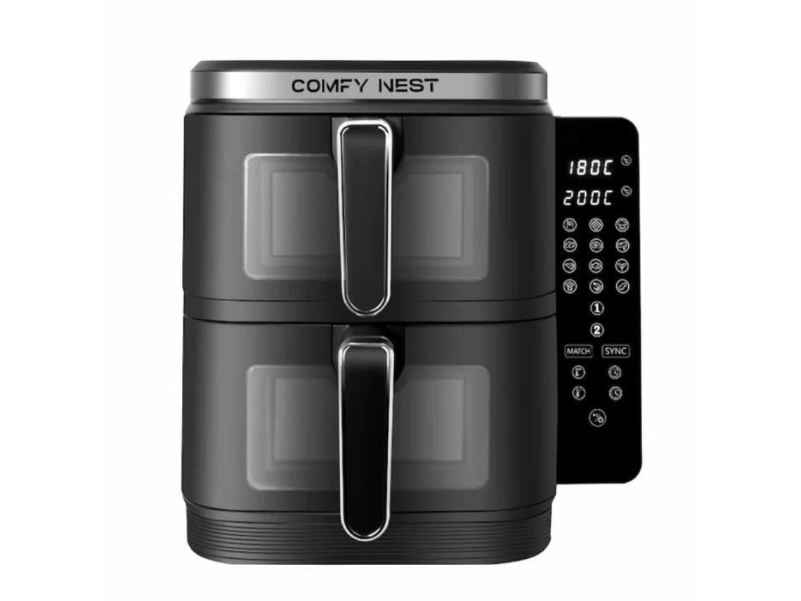 Freidora de aire caliente doble con cesta vertical y ventana 11 l 2800 w Comfy Nest CN06184 Royalty Line