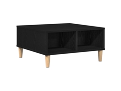 Mesa De Centro | Mesa De Café | Mesa De Salón Roble Negro 60 X 60 X 30 Cm Madera De Ingeniería