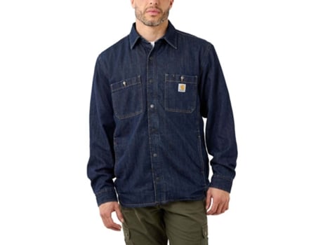 Casacos CARHARTT Jaqueta Jeans De Ajuste Relaxado Snap Front Cinzento S