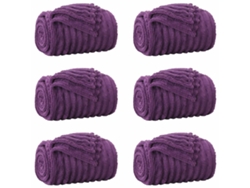 Mantitas De Sofá 6 Uds Morado 240 X 220 Cm Lana
