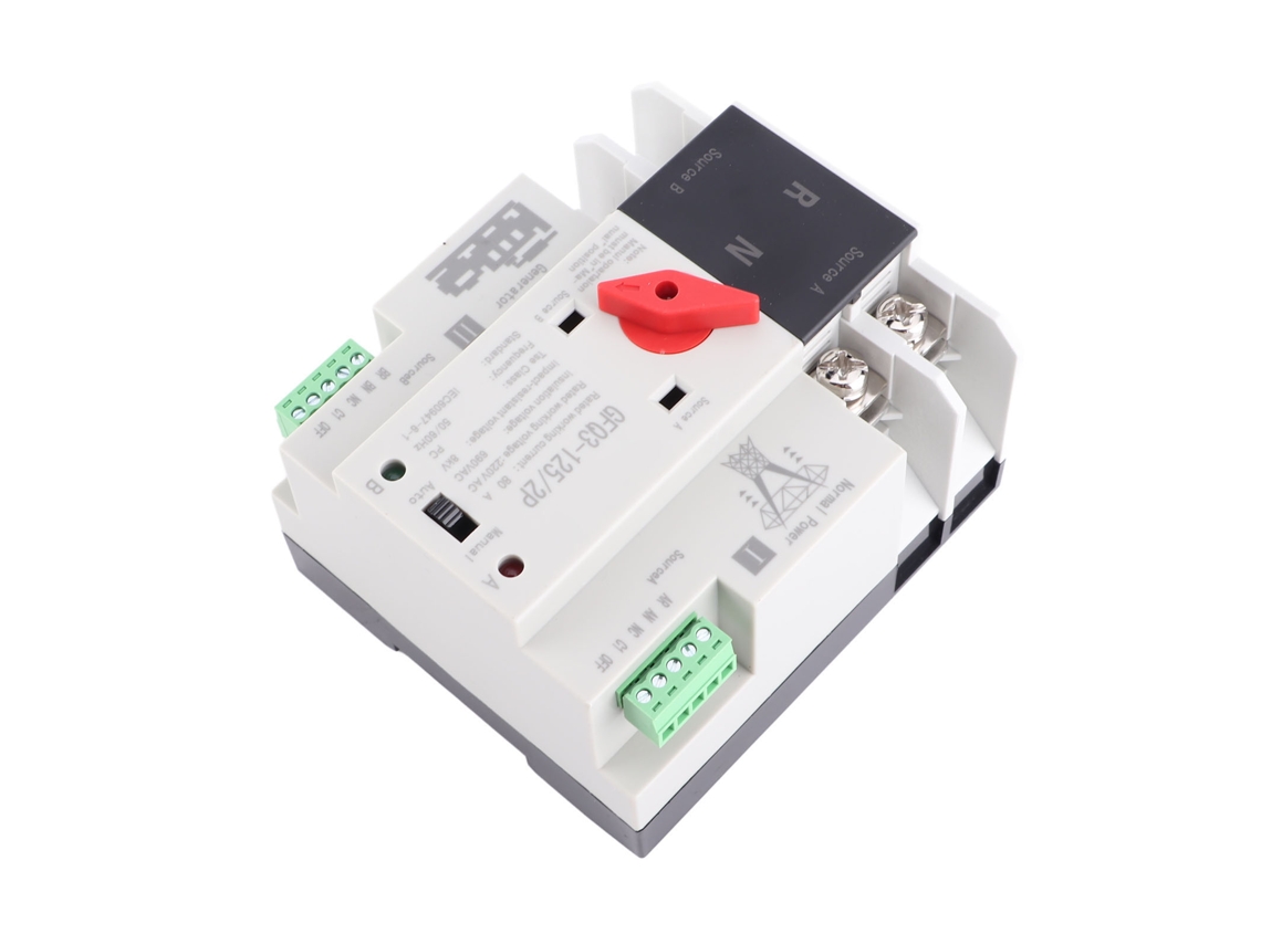 Conmutador Automático De Transferencia Dual 2p 80a Ac220v Para Generador