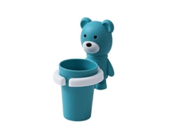 Rebe-portacepillos Infantil Oso Cartoons Succión Pared Baño Plástico Pp Grado Alimentario Herramientas Cepillo Dental Tamaño 1