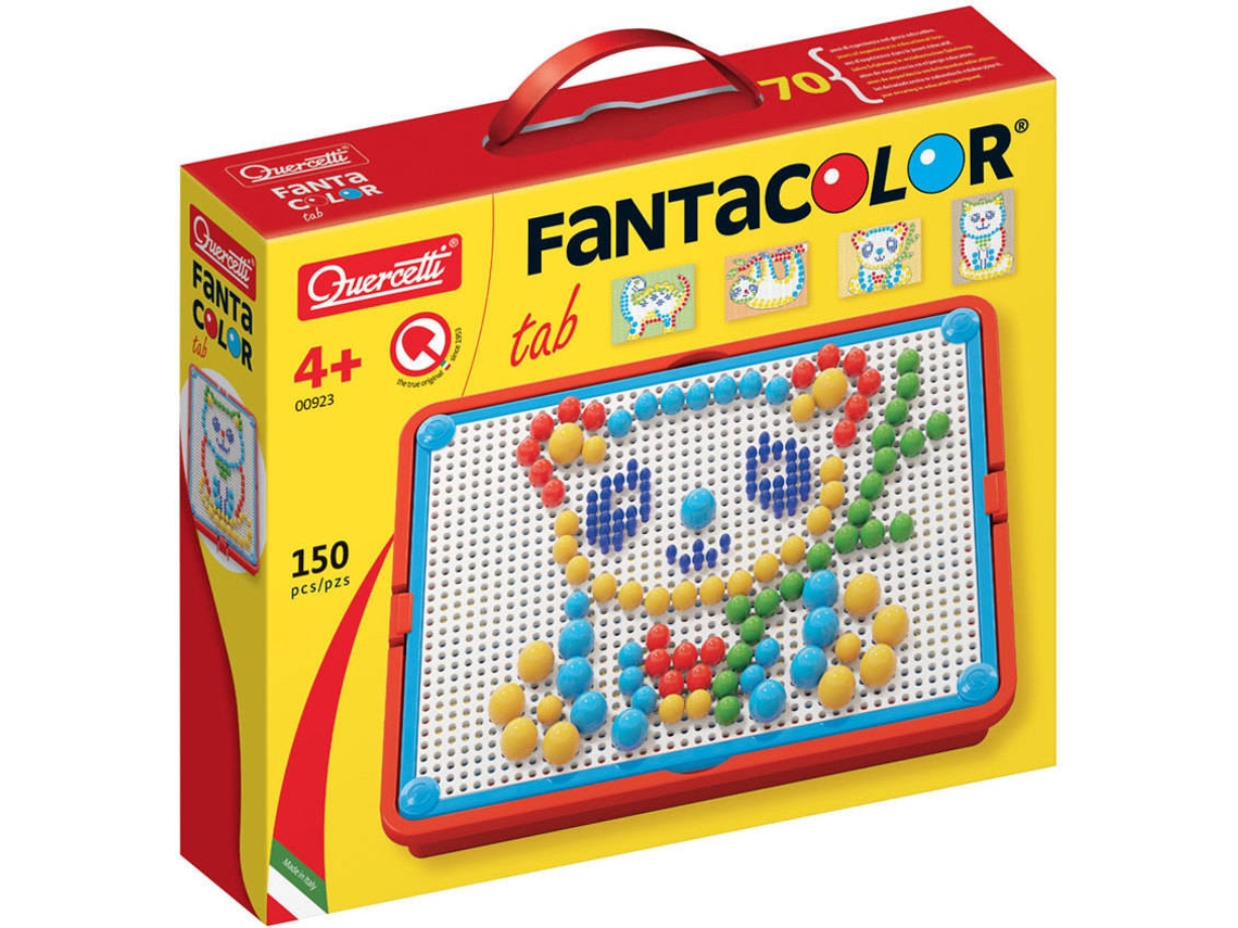Juego Educativo QUERCETTI Pegs Fantacolor Transportable Peq 15 mm 100 pz (Edad Mínima: 3 Años - 23 x 26 x 6 cm)