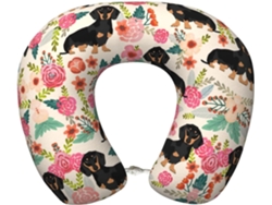 Almohada Viaje Floral Espuma Viscoelástica Poliéster Confort. Soporte Relajación, Fácil