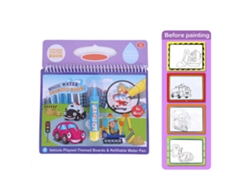Ats-libro De Dibujo Con Agua Y Lápiz Para Niños Niñas Juguete Educativo Regalo Pintura Vehículos