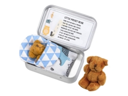 Mini oso de peluche ATS en lata, pequeño regalo de bolsillo, mini oso de peluche para niños