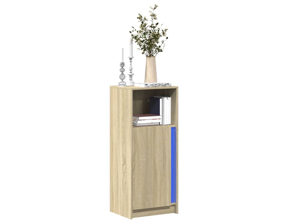 Aparador Con Led Madera Ingeniería Roble Sonoma 42,5x34x100 Cm