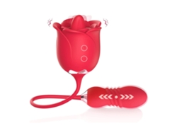 Vibrador rosa para mujer, 3 en 1, estimulador de clítoris, vibrador para lamer la lengua con huevo vibrador, rosa
